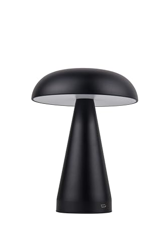 Craftmade - Marta 8.25 in. Flat BlackFinish 1-Light Integrated LED, 2700/4500/6000K CCT 3-Way Touch Rechargeable Table Lamp with Shade