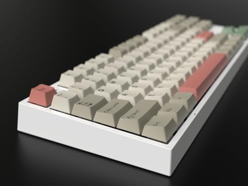 Cherry プロファイル グレー PBT キーキャップ レトロ調ミニマリスト ダブルショット厚手 US レイアウト 全サイズ機械キーボード用(Retro 9009)