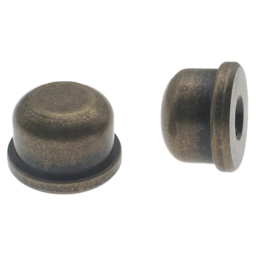 Image of 2 Pcs Solid Lamp Finials Caps 1 /4-27 Lamp Finial Knob Lamp Accessories Tapped of Tops for Lamp Shade Holder Harp (Bronze)