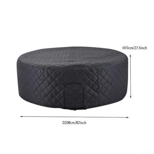 Housse de protection gonflable résistante aux intempéries avec isolation hivernale, protection ronde pour baignoire pour rétention de la chaleur, bouclier extérieur résistant au vent, 208 x 70 cm – vue 2