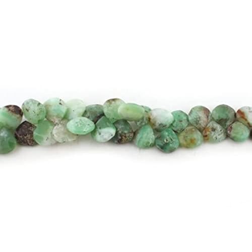 Perles cœur chrysoprase naturelle pour création de bijoux bohèmes - 2