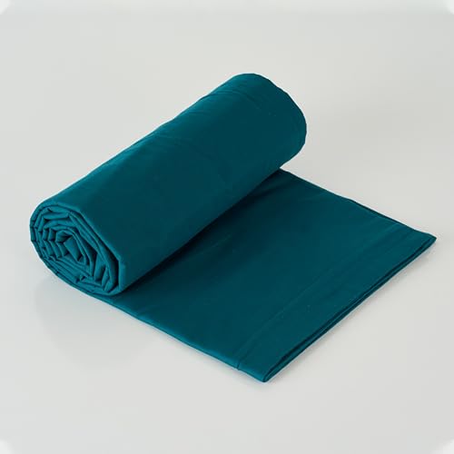 Image of 100% Pure Cotton 3 Layer Dohar, Double Bed Blanket Comforter, (90''X100'' / 230X254 CM), Uni Plain, Skin Friendly Dohar, Color - Teal Green