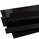 NEDHDEN ABS Plastic Flat Strip Black 500mm x 35mm 2PCS Solid ABS Flat Bar Engineering Plastic Bar Stock Easy Cut Drill DIY Fabrication Industria Enclosure,6mm