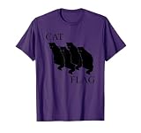 Cat Flag Funny Black Flag T-Shirt - Black Cat Graphic Shirt Men Women Girls Kids T-Shirt