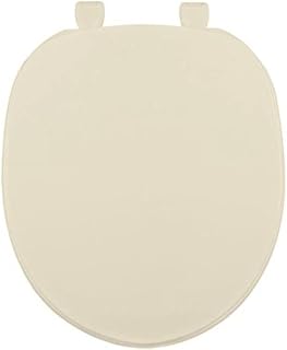 Centoco Round Toilet Seat, Residential, 200-106, USA, Bone | Plastic, Closed Front with Cover, Made in the USA