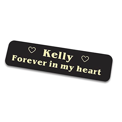 Size: 3\" W x 0.75\" H, Metal Engraved Name Plate for Trophy, Frames, Urn, Engraved Plates with Adhesive or Screw Customized, Personalized Memorial Plaque -Gold Letters - Thumbnail 2