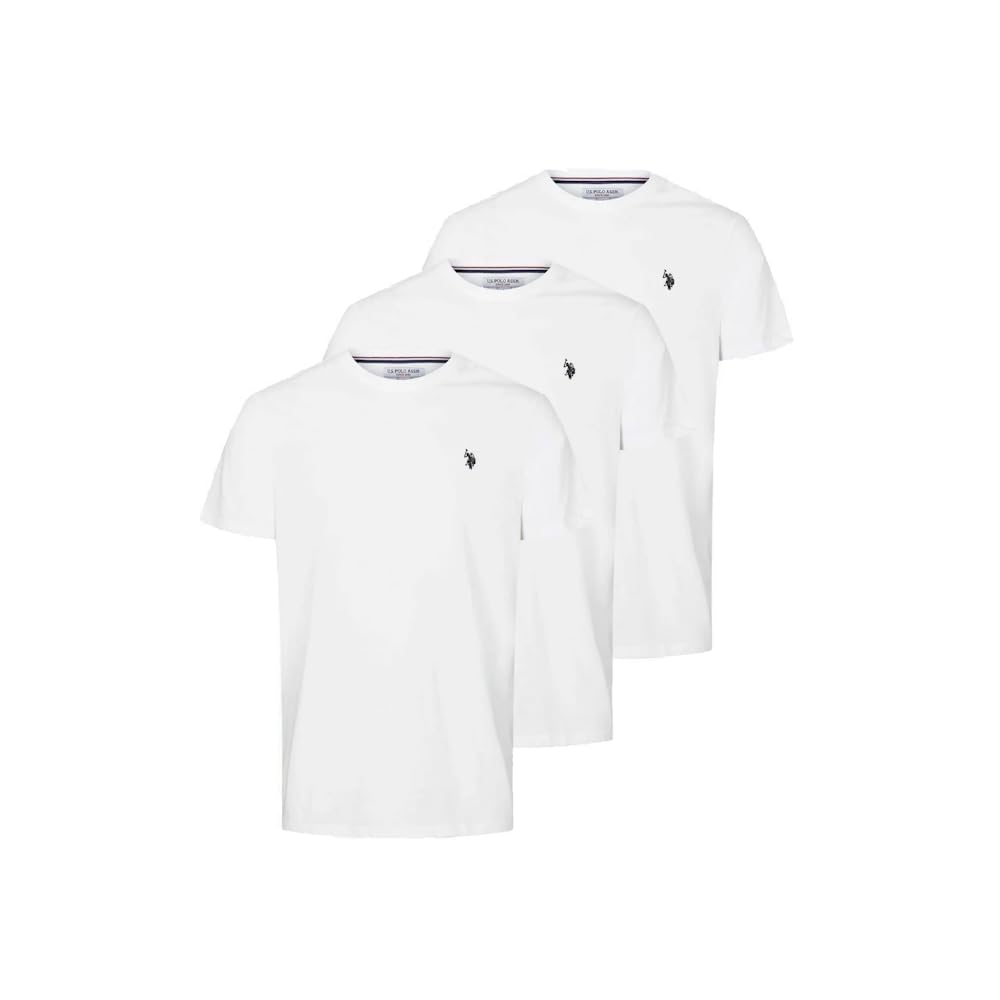 U.S. POLO ASSN. Arjun - Pack de 3 camisetas elegantes blancas y suaves, para hombre
