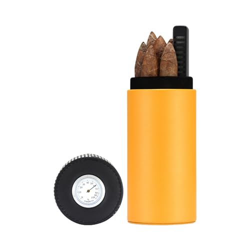 YJYJY Scatola per sigari umidificatori Porta sigari Celined Tube Humidor da Viaggio Scatola Porta sigari con umidificatore igrometro