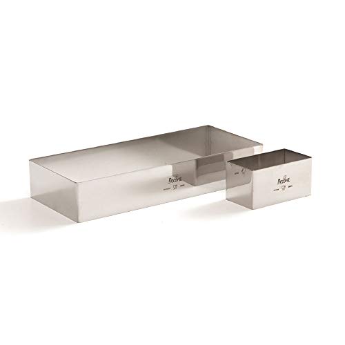 Decora 0063764 Cadre Rectangle Acier Inoxydable 30 x 20 x 4,5 H cm, INOX, Argenté