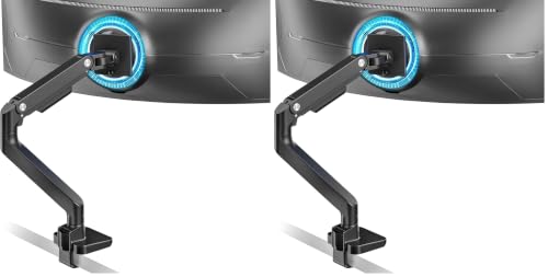 ARES WING Ultrawide Monitor Desk Arm with USB A/C for 17 to 49 Inch Screen