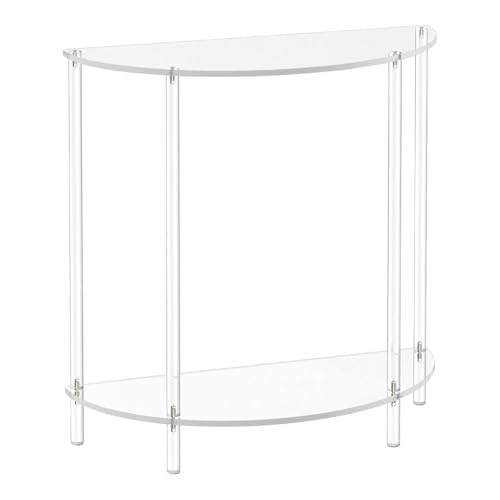 Table de chevet acrylique pour chambre étroite sans encombrer