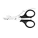 EYAKEG Multifunctional Fishing Plier Fish Hook Remover Cutter Scissors with Hooked Tip Practical Fishing Tool Durable Stainless Steel Fish Hook Remover Multifunctional Fishing Tool Accessory, Black
