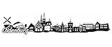 Samunshi® Oldenburg Skyline Wandtattoo Sticker Aufkleber 