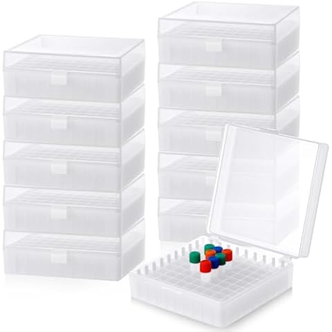 Kingdder 10 Pack 100-Hole Cryogenic Storage Boxes Cover