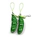 FC MXBB Fidget Toys 2Pack Squeeze-a-Bean Soybean Stress Relieving Keychain Keyring Phone Chain Pendants