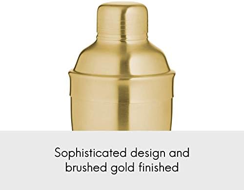 Viners Barware Cocktail Shaker | Professional Bartender Drink Mixer with Gift Box | Brushed Gold Stainless Steel, 500 ml, 200
