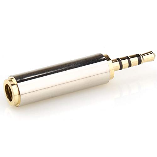 Adaptador de audio macho de 2,5 mm a hembra de 3,5 mm LEOU conector estéreo jack 2 unidades 4