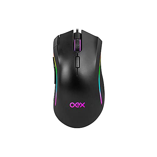 Mouse Gamer Graphic 8 Botoes Led Rgb OEX Game MS313 Preto