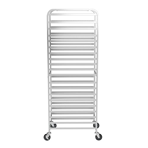 Krollen Industrial 20 Pan End Load Bun/Sheet Pan Rack with Non-Marking Casters - Unassembled - Thumbnail 3