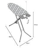 Advanced PRO deska do prasowania z przedłużeniem gniazdka, uchwytem na kabel, półką na żelazko, antypoślizgowa – regulacja wysokości do 99 cm, składana, powierzchnia prasowania 120 x 42 cm