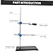 Holibanna 1pc Lab Iron Base Retort Stand Flask Clamp Chemistry Supplies Miniature Rack for Lab