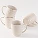 CROWNWOW 16 oz Coffee Mugs Set of 4, Porcelain Coffee Cups Ceramic, Farmhouse Mug with Handle
