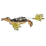 Savage Gear 3D Duck Fishing Bait, 2 3/4 oz, Wood Duckling, Realistic Contours, Colors & Movement, Durable ABS Construction, Versatile Rigging Options, Dual Smash Tails, Dual Treble Hook Configuration