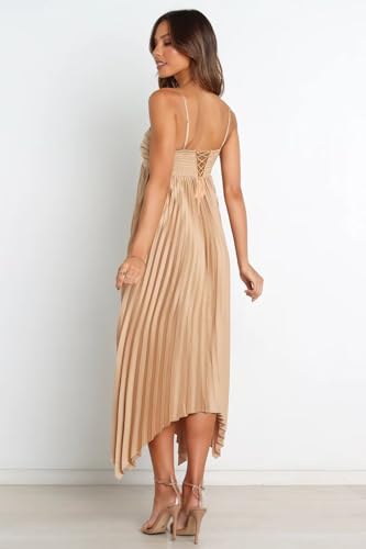 RSOETOO Scarf Bridesmaid Dresses Satin for Women 2025 Spaghetti Straps Wedding Guest Cocktail Dress RO1942