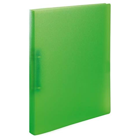 HERMA Ring Binder Translucent in Light Green, A4, 25 mm Spine, Slim 2-Ring Binder Made of Plastic Cover