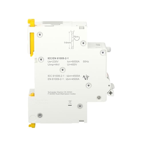 Schneider Electric FI-/Leitungsschutzschalter Resi9, 1-polig+N, 25A, B-Charakteristik, 30mA, Typ A, 6kA, Artikelnummer R9D01625