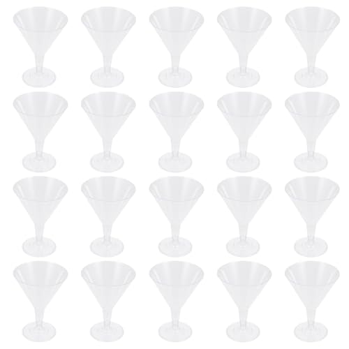 LOLIPPYY 20個 使い捨てプラスチックシャンパングラス パーティー装飾になカクテルカップ 飲みやすい厚手素材で変形防止 おしゃれで滑らかな