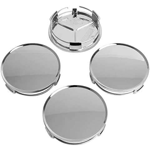 KitsPro 2.9Inch 75MM Wheel centre Caps , Pack of 4 (Chrome, Outer 75MM , Inner 73MM) Cover