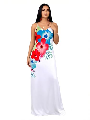 Image of SheKiss 2026 Women's Casual Summer Floral Long Maxi Dresses Floor Length Sleeveless Plus Size Sundresses