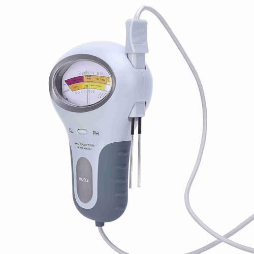 Goshyda Probador de Piscina 2-en-1 PH y CL2 Medidor, PC-102 PH CL2 CL2 Probador para Piscina y SPA