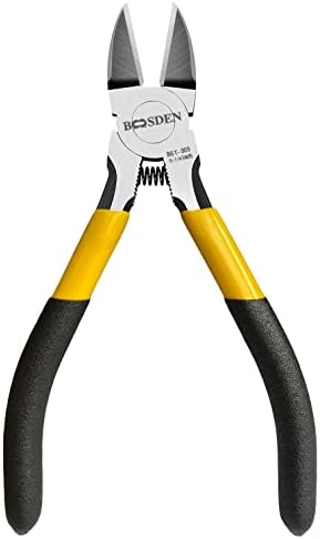 Wire Cutters, BOOSDEN 5 inch Flush Cutter, Dikes Wire Cutter for Crafting Electrical Jewelry Making, Precision Wire Cutter, Small Wire Cutter, Ultra Sharp Wire Clippers, Wire Snips