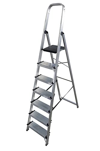 ALTIPESA - Escalera Doméstica de Aluminio, Peldaño 12 cm. (7 peldaños)