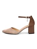 Rio Fiore Tacones de Mujer, Zapatos de tacón con Tiras, Marrón, Ante sintético, 6 cm Tacón Bloque HF749-3 (Brown, 41 EU)