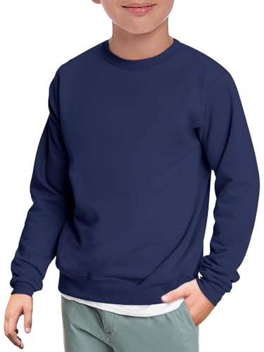 Haloumoning Boys Crewneck Pullover Sweatshirts Kids Youth Casual Long Sleeve Shirts 5-14 Years