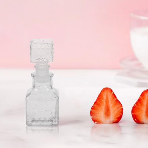 ibasenice Carafe à Vin 50 Ml Lot de 6 Bouteilles en Verre Transparent, Aérateur Intégré pour Décantation Optimale, Format Compact Portable, pour Dégustation, Fête et Conservation Vin – vue 5