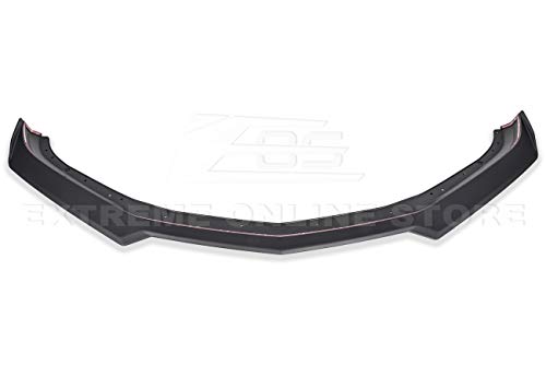 Extreme Online Store Replacement For 2019-Present Chevrolet Camaro Lt Ls Rs Ss Models | Refreshed Zl1 Style Abs Plastic Matte Black Front Bumper Lower Lip Splitter Fascia Extension #TOP5