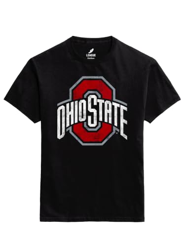 League EZ100 EZ Short Sleeve T-Shirt for Men Soft Breathable Cotton Tee Lightweight T Shirt for Travel Outdoor Sports Gym or Casual Days (OSU) Black