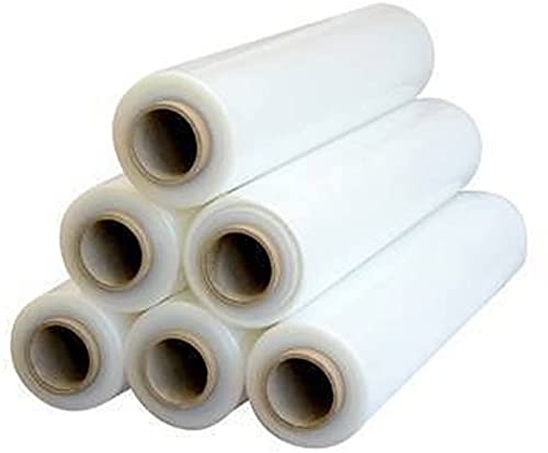 FitYo - Rouleau de Film Plastique Etirable & Transparent - Résistant, pour Emballage et Palettes - Protège & Maintient vos Envois - 500 mm x 200 mètres, Epaisseur de 23 Microns - 6 Rouleaux Cover
