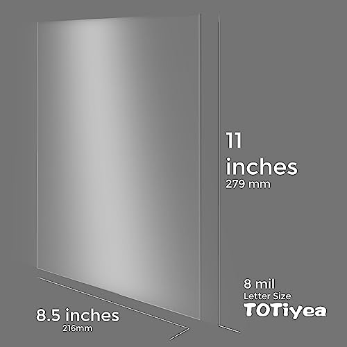 TOTiyea 200 Pack 8 Mil PVC Binding Presentation Covers, Clear Report Covers for Binding,8.5x11 Inches,Letter Size