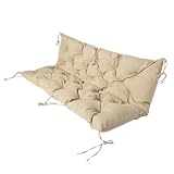 Cuscino per panca da giardino, dondolo da esterno, con schienale, 2-3 posti, per interni ed esterni, 39x39in / 100 x 100 cm