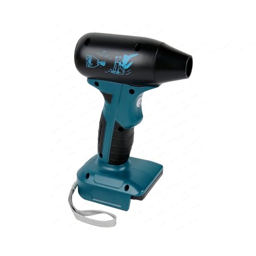 Image of MZMZM Fit For Makita/Dewalt/Milwaukee18-22V Battery Blower Fan 130000RPM Cordless Portable Handheld Turbo Jet Fan Blowers (Yellow)