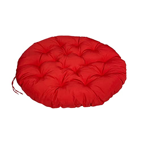 Treer Papasan Chair Cushion Outdoor Round Hanging Egg Swing Not Removable Cover/Indoor Outdoor Courtyard Garden/Soft Thicken Seat Pad, without Chair (50x50cm,Red) โ image 1
