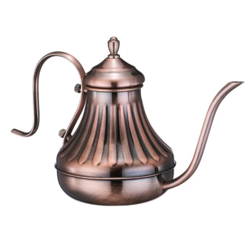 STOBAZA Hervidor de Café de Acero Inoxidable Diseño de Boca Larga y Antideslizante, Práctico para Uso en Cafeterías y Casas de Té