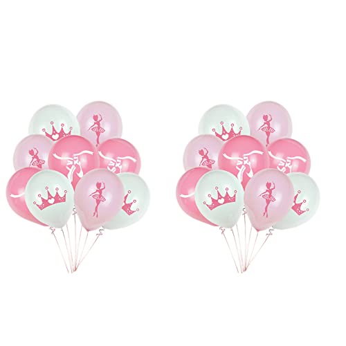 Ballet Party Decorations Balloons,18Pcs Dancing Ballerina Pink White Balloons For Girl Princess Birthday Baby Shower Wedding Party Decorations #TOP2
