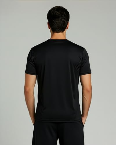 Image of Real Essentials 4 Pack: Men's Dry-Fit Short Sleeve Pocket Crew Performance Athletic T-Shirt (Available in Big & Tall)