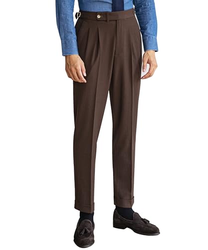 Men's Spring/Summer Thin Style Bubble Fabric Classic Gurkha Naples Italian Old Money Style Dress Pants